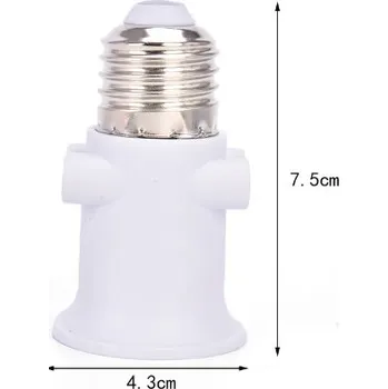 Rozbočovač Adaptér Objímka pro opravu žárovky zlodějka E27 bílá