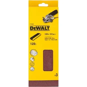 Příslušenství k nářadí DeWALT Příslušenství - Brusný pás 100x560 mm, zrnitost 120, 3 ks DT3362