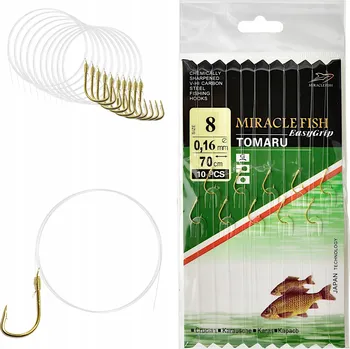 Rybářský háček Háček s návazcem Miracle Fish velikost 8 pro rybolov, 10 ks