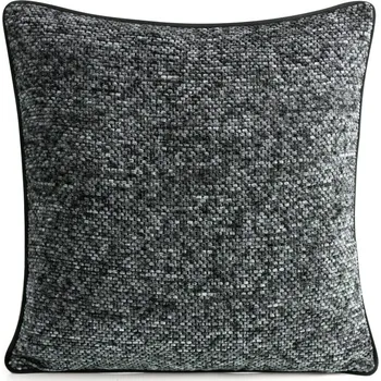 Povlak na polštářek Dekorativní povlak na polštář BARI z pletené žinylkové nitě 45x45cm - tmavě šedá