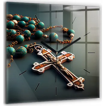 Hodiny Nástěnné hodiny SacroArte modré 60 cm