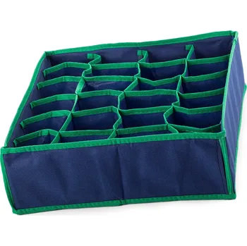 Úložný box Verk 01622_G Organizer do zásuvky na prádlo 24 přihrádek modrý