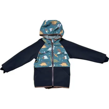 Chlapecká bunda Vyrobeniny Dětská softshell bunda s fleecem Dinosauři 74 - 80
