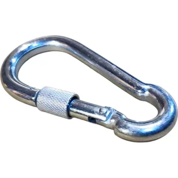 Karabina se šroubovací pojistkou - 70 x 7 mm - DIN 5299D, nosnost 230 kg, Zn.