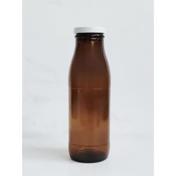 Láhev na mléko, aviváž hnědá JOTA 500 ml s bílým víčkem