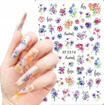 Samolepící Samolepky na zdobení nehtů Vzory JARO LÉTO KVĚTINY