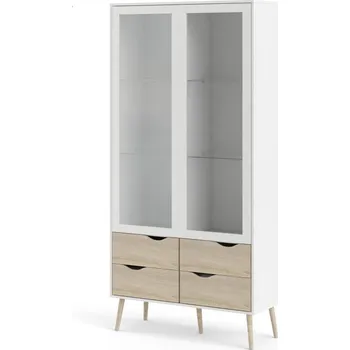 Ložnice FALCO Vitrína Retro 462 bílá/dub sonoma