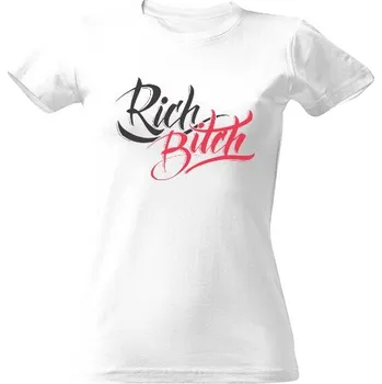 Dámské tričko Tričko s potiskem RICH BITCH dámské