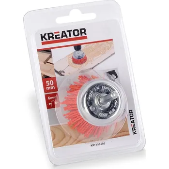 Brusný kartáč Kartáče hrnkové, nylonové, stopka, Ø 50 - 75 mm, Kreator - 50 mm