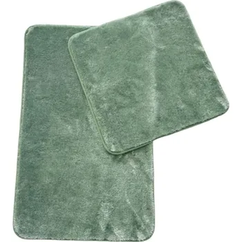 Koupelnová předložka Luana Předložka koupelnová zelená čtverec 2-dílná sada 50x80cm/50x50cm