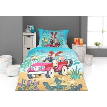 Bytový textil DĚTSKÉ POVLEČENÍ 140x200 KRTEK V AUTĚ