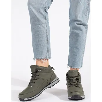 Dámská treková obuv Zelené zateplené trekingové boty