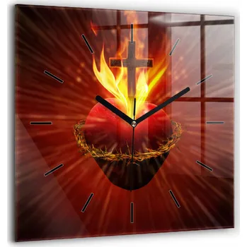 Hodiny Nástěnné hodiny SacroArte červené 60 cm