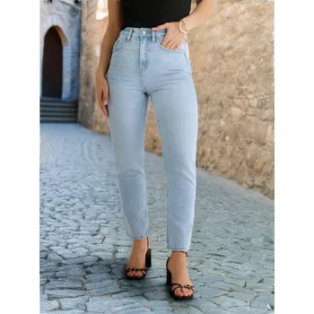 Dámské džíny Sinsay - Džíny střihu high waist mom - modrá - 943CF-05J - 943CF-05J-32