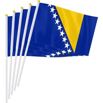 Vlajka WARAGOD Mávající vlajka 30 x 40 cm, Bosna a Hercegovina