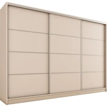 Šatní skříň Šatní skříň LITOLARIS 280 bez zrcadla, se 4 šuplíky a 2 šatními tyčemi, béžová +možnost VÝNOSU + vyzvednutí ZDARMA