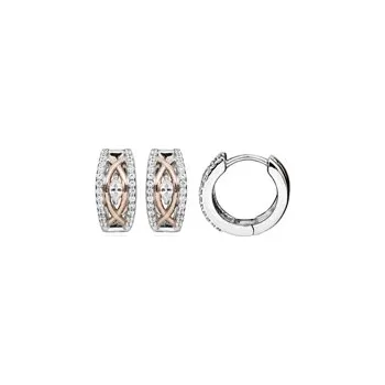 Souprava šperků Stříbrná souprava přívěšku a naušnic se zirkony STRS0420F + dárek zdarma