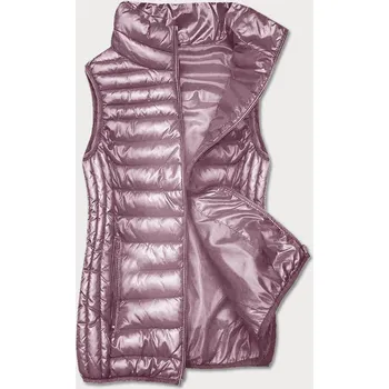 Dámská vesta Růžová péřová dámská vesta s pružnými lemovkami, odstíny růžové XL (42) i392_23460-53