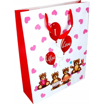 Dárková taška Dárková taška I Love You se srdíčky V-291