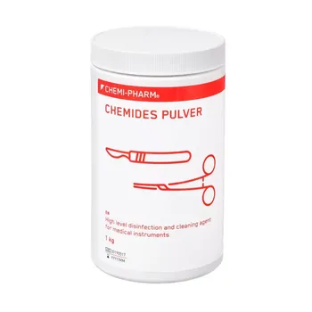 Dezinfekce CHEMI-PHARM, CHEMIDES PULVER 1kg (Práškový dezinfekční přípravek určený k dezinfekci nástrojů, endoskopů a pomůcek)