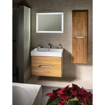 Koupelnový nábytek SAPHO Koupelnový set MEDIENA 80, bílá mat/dub natural (KSET-045)