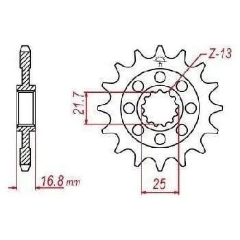 Řetězová sada pro motocykl Řetězové kolečko JT JTF 1373-16 16 zubů, 520 HONDA NC 700 XD ABS DCT 2013-2013