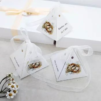 Svatební dekorace Dárková krabička Pyramida pro hosty svatba