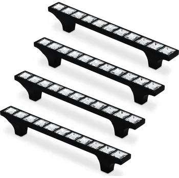 Nábytkové kování Nábytková úchytka klasická černá matná 13,5 x 1,3 x 2 cm