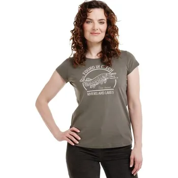 Dámské tričko Bushman tričko Štika W dark green L