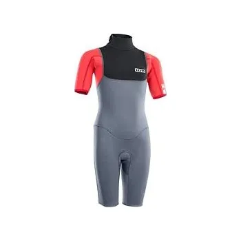 Neoprenový oblek neopren ION Capture Shorty SS 2/2 BZ DL steel blue/red/black velikost neoprenů a trapézů 104/4/XXS