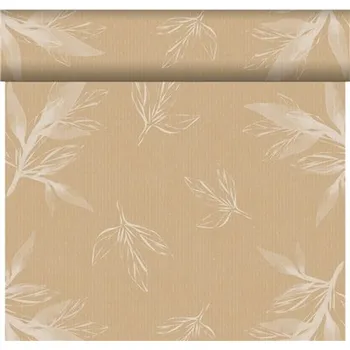 Jednorázový ubrus Šerpa TÉTE 0,4 x 24 m BioDunicel Leaves Natural 100032393