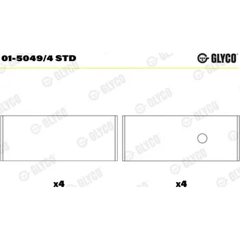 Ojnice Ojniční ložisko GLYCO 01-5049/4 STD