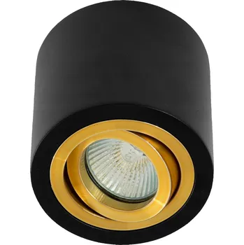 Nástěnné svítidlo PŘISAZENÉ SVÍTIDLO TUBA ČERNÁ MR16 GU10 ZLATÁ