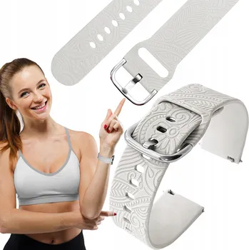 Příslušenství k chytrým hodinkám Řemínek pro Garmin Forerunner 255 / 255 Music chytré hodinky krémový řemínek 22mm