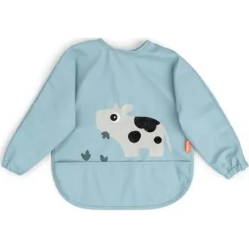 Dětské zboží Done by Deer Happy Home Bryndáček s rukávem Tiny farm - Modrý
