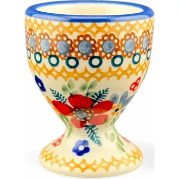 Stojánek na vajíčko Kalíšek na vejce, stojánek na vejce UNIKÁT dekor DPLC Keramika Bolesławiec