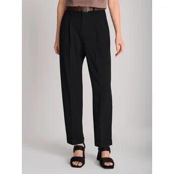 Dámské kalhoty Sinsay - Kalhoty s páskem - černá - 674DA-99X - 674DA-99X-XS