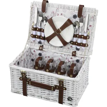 Piknikový koš Cilio PESCARA Piknikový koš pro 4 osoby bílý