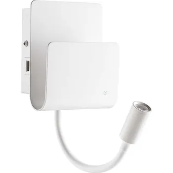 Nástěnné svítidlo Ideal Lux - LED Nástěnné bodové svítidlo PROBE LED/9,5W/230V USB bílá