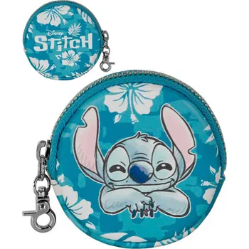 Peněženka Peněženka dětská Stitch kapesní kulatá na zip s karabinkou | 27