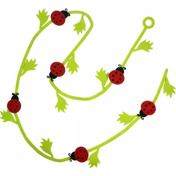 Závěsná girlanda s beruškami, 1,8 m, plst