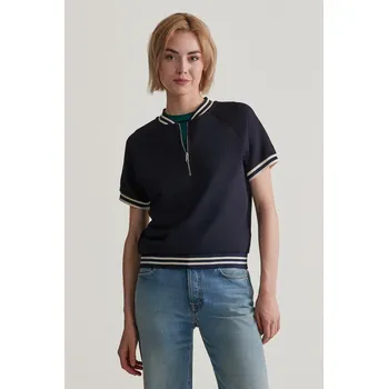 Dámská mikina MIKINA GANT SS HALF ZIP SWEAT EVENING BLUE