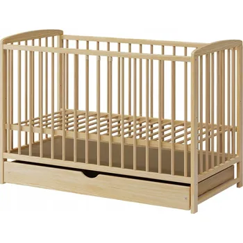 Dětská postýlka Dřevěná postýlka Senmalucha Andrzej 60 x 120 cm hnědá