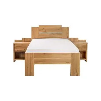 Postel Masivní dubová jednolůžková postel Grado DUB divoký - variabilní rozměry, elegantní design Délka [cm]: 200, Šířka [cm]: 100