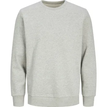 pracovní mikina Jack & Jones Mikina Classic Unisex Sweat, těžká, unisex COT42390059003-light grey L Melír šedá světlá