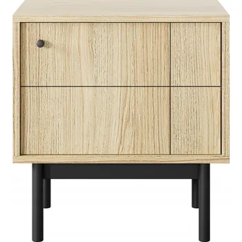 Noční stolek Noční stolek dub linea s černými nohami, 56,5 cm, moderní