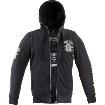 Pánská mikina Pánská mikina W-TEC Black Heart Kustom Kulture Hoodie s aramidem - černá Barva: Černá, Velikost: 4XL
