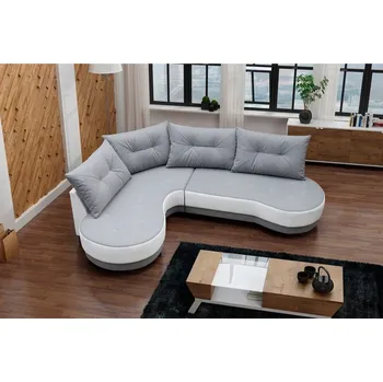 Sedací souprava FALCO Sedací souprava Abbey L šedá/bílá