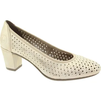 Dámské lodičky RIEKER Dámské béžové kožené lodičky 41057-60-255 Velikost 38