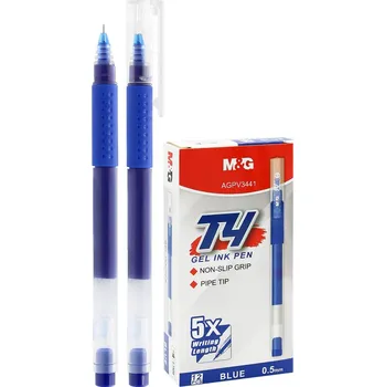 Gelové pero M&G T4 (0,5 mm) - modrá náplň